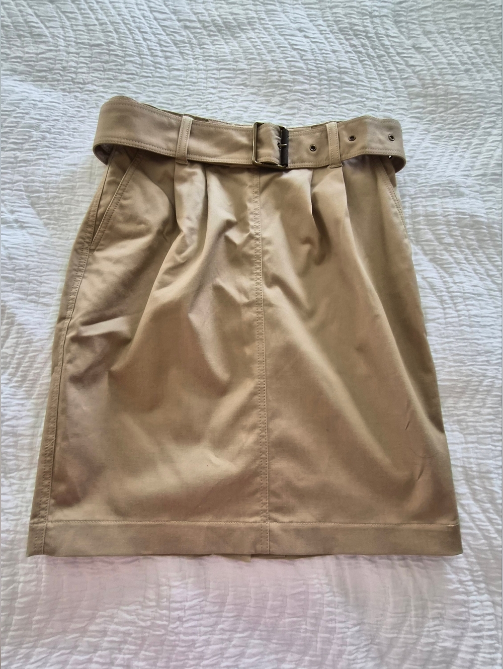 Burberry Brit Khaki Belted Trench Skirt - Size 4